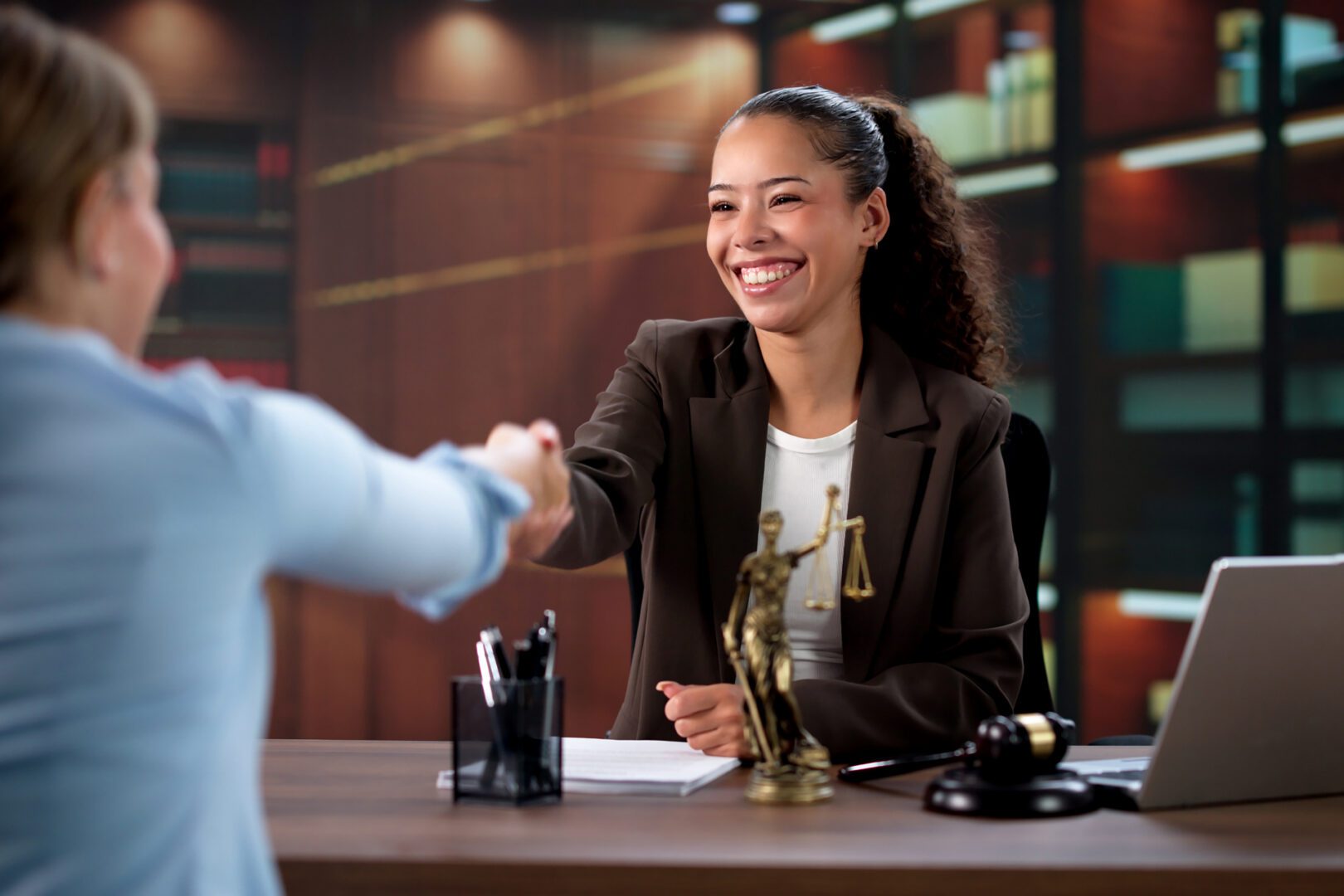 Legal consultation meeting at desk